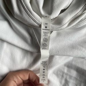 Lululemon White Long Sleeve with Hood and Mesh Detail on the back